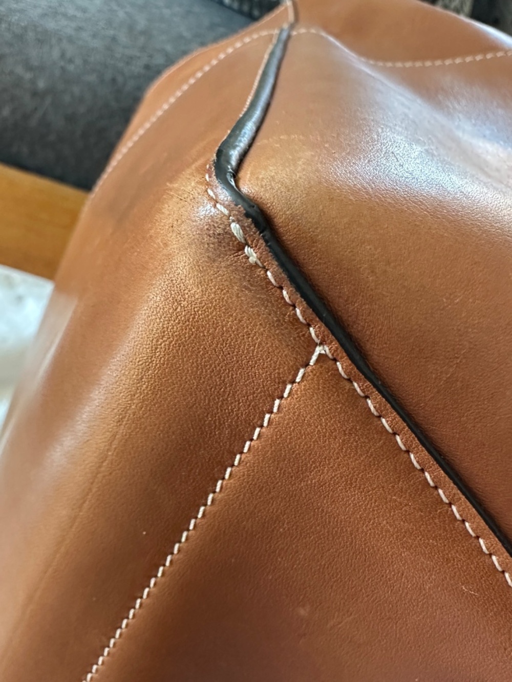 Céline Seau Sangle brown leather 2015 Phoebe Philo - Picture 5 of 16